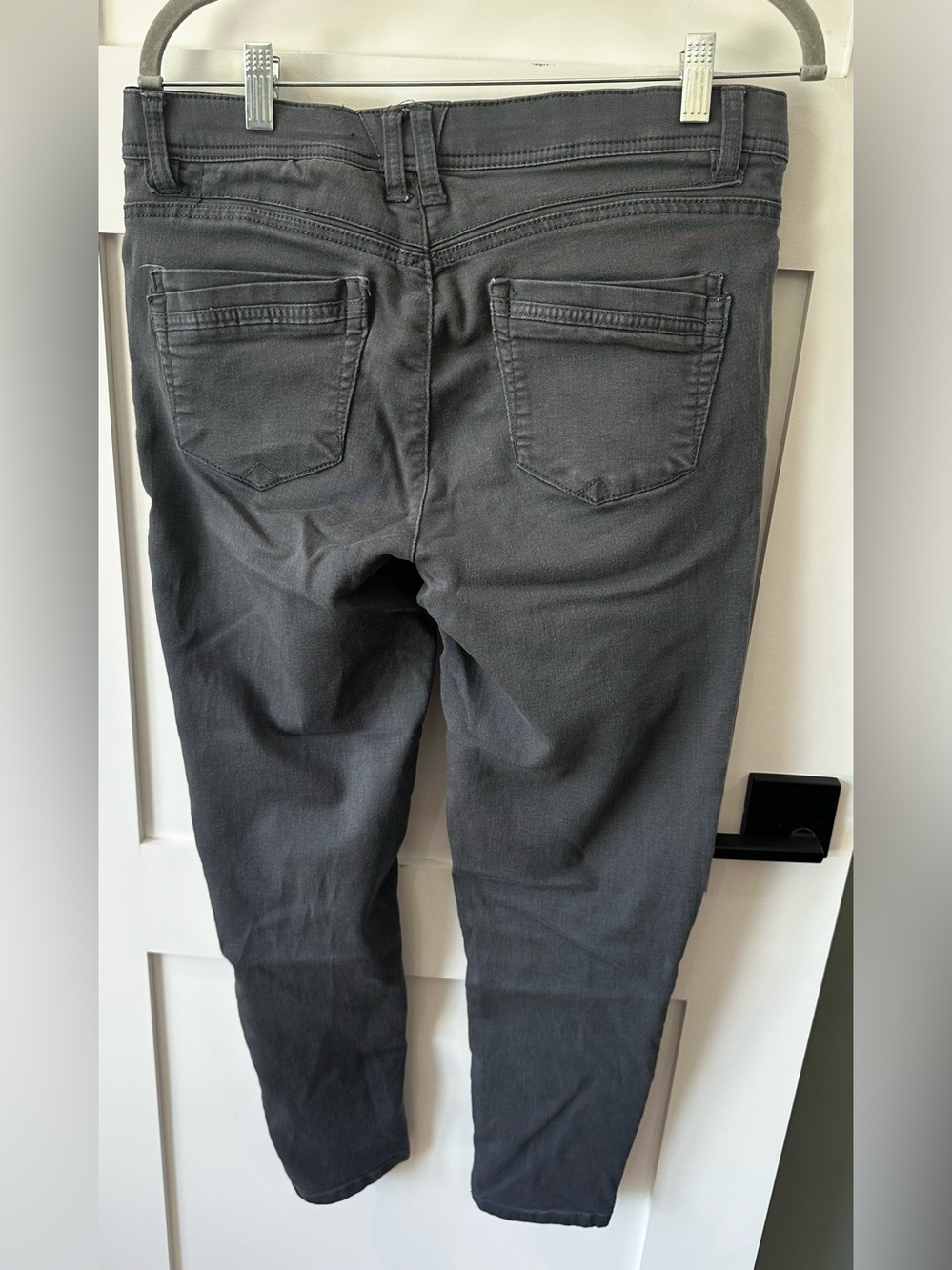 Democracy Jeans Women's Sz 10 Gray Denim AB Technology Cotton Stretch Mid Rise